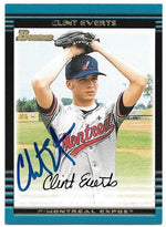Clint Everts Signed 2003 Bowman Baseball Card - Montreal Expos - PastPros