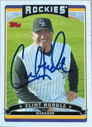 Clint Hurdle Signed 2006 Topps Baseball Card - Colorado Rockies