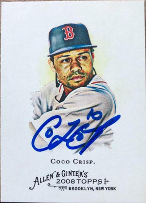 Coco Crisp Signed 2018 Allen & Ginter Baseball Card - Boston Red Sox - PastPros