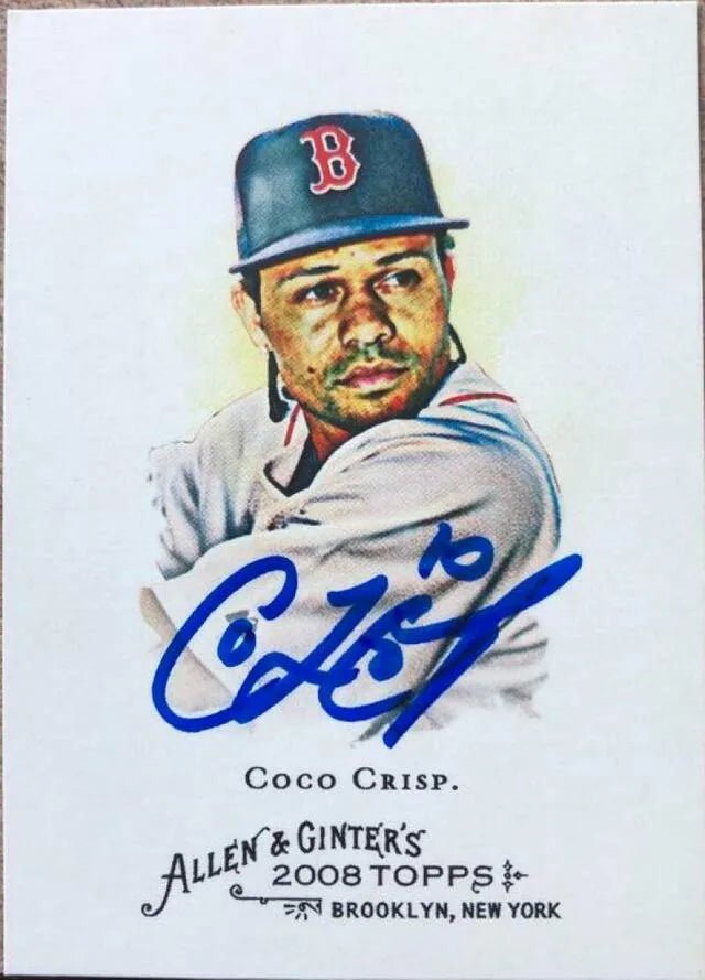 Coco Crisp Signed 2018 Allen & Ginter Baseball Card - Boston Red Sox