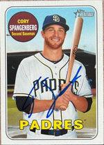 Cory Spangenberg Signed 2018 Topps Heritage Baseball Card - San Diego Padres - PastPros