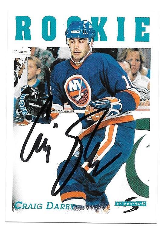 Craig Darby Signed 1995-96 Score Hockey Card - New York Islanders - PastPros