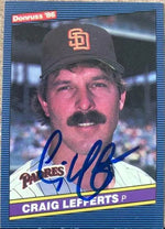 Craig Lefferts Signed 1986 Donruss Baseball Card - San Diego Padres