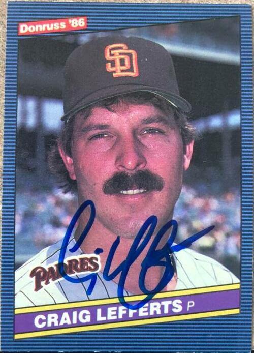 Craig Lefferts Signed 1986 Donruss Baseball Card - San Diego Padres - PastPros