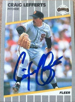 Craig Lefferts Signed 1989 Fleer Baseball Card - San Francisco Giants