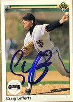 Craig Lefferts Signed 1990 Upper Deck Baseball Card - San Francisco Giants