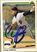 Craig Lefferts Signed 1990 Upper Deck Baseball Card - San Francisco Giants - PastPros