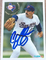 Craig Lefferts Signed 1994 Fleer Baseball Card - Texas Rangers
