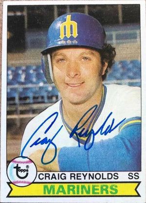 Craig Reynolds Signed 1979 Topps Baseball Card - Seattle Mariners