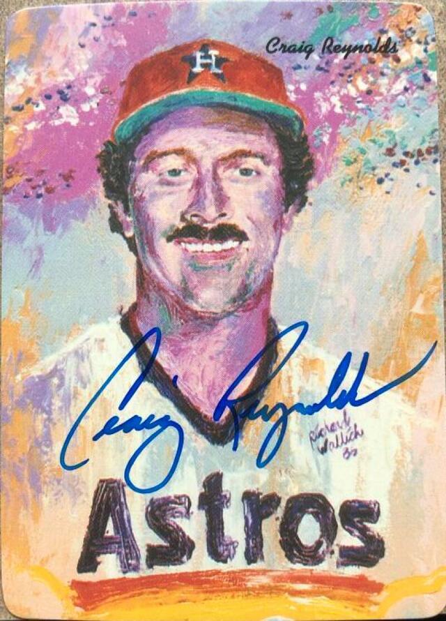 Craig Reynolds Signed 1986 Mother's Cookies Baseball Card - Houston Astros - PastPros