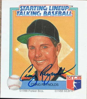 Craig Reynolds Signed 1988 Starting Lineup Talking Baseball Card - Houston Astros