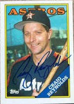 Craig Reynolds Signed 1988 Topps Tiffany Baseball Card - Houston Astros
