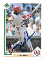 Craig Wilson Signed 1991 Upper Deck Baseball Card - St Louis Cardinals - PastPros