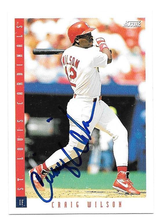 Craig Wilson Signed 1993 Score Baseball Card - St Louis Cardinals - PastPros