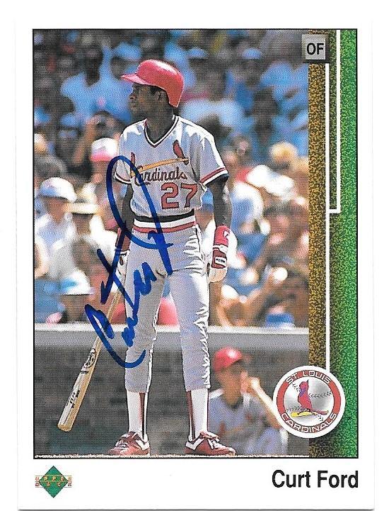 Curt Ford Signed 1989 Upper Deck Baseball Card - St Louis Cardinals - PastPros