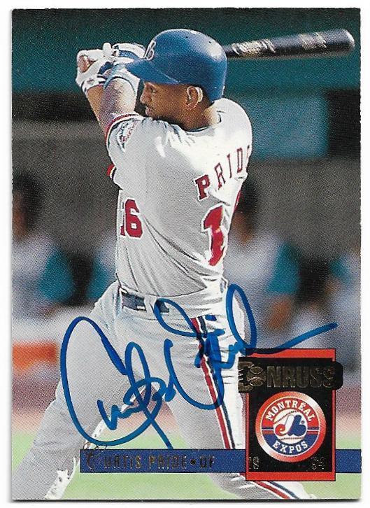 Curtis Pride Signed 1994 Donruss Baseball Card -  Montreal Expos - PastPros