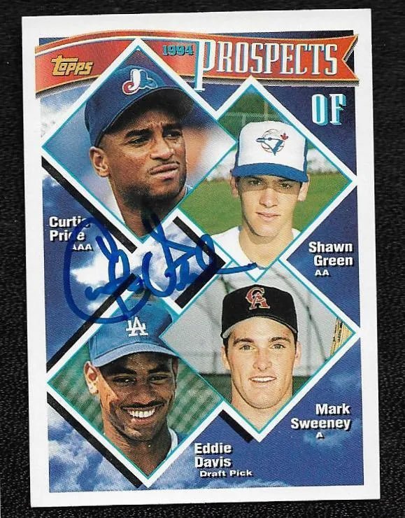 Curtis Pride Signed 1994 Topps Baseball Card -  Montreal Expos