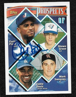 Curtis Pride Signed 1994 Topps Baseball Card -  Montreal Expos