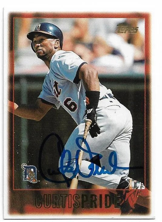 Curtis Pride Signed 1997 Topps Baseball Card - Detroit Tigers