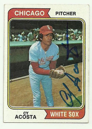 Cy Acosta Signed 1974 Topps Baseball Card - Chicago White Sox