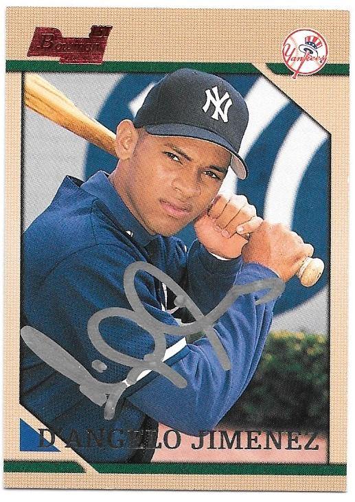 D'Angelo Jiminez Signed 1996 Bowman Baseball Card - New York Yankees - PastPros