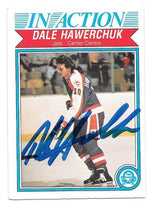 Dale Hawerchuk Signed 1982-83 O-Pee-Chee In Action Hockey Card - Winnipeg Jets - PastPros