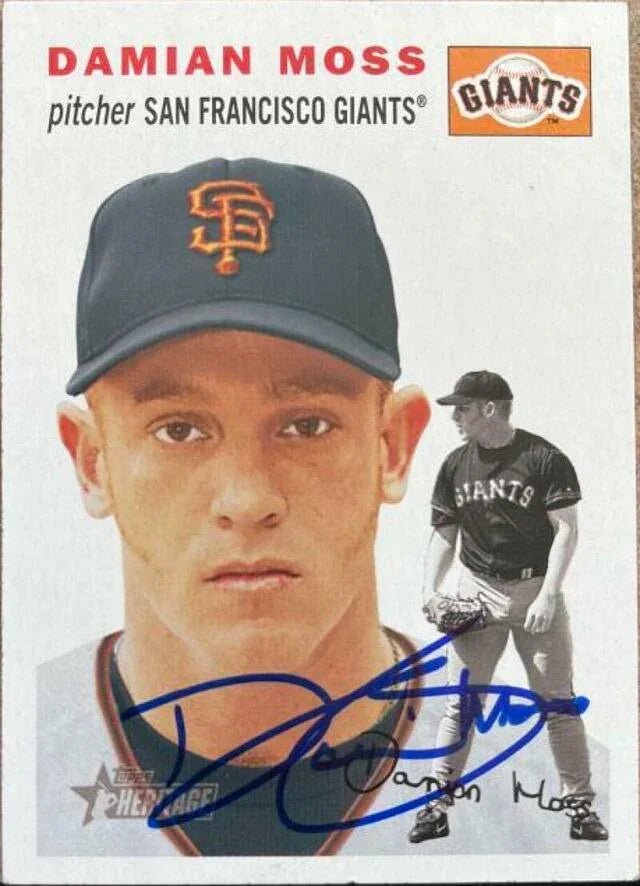 Damian Moss Signed 2003 Topps Heritage Baseball Card - San Francisco Giants