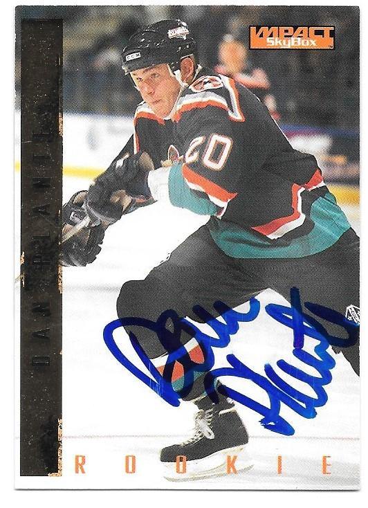 Dan Plante Signed 1996-97 Skybox Impact Hockey Card - New York Islanders - PastPros