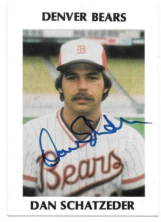 Dan Schatzeder Signed 1978 Team Issue Tiefel & Associates Baseball Card - Denver Bears