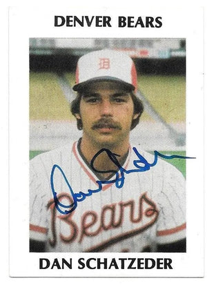 Dan Schatzeder Signed 1978 Team Issue Tiefel & Associates Baseball Card - Denver Bears