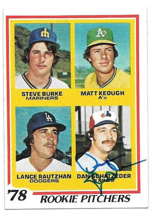 Dan Schatzeder Signed 1978 Topps Baseball Card - Montreal Expos