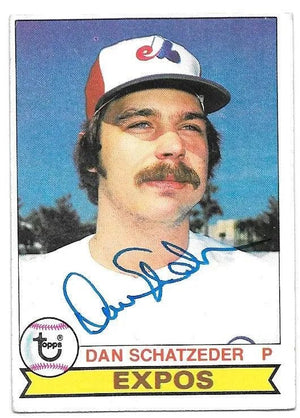 Dan Schatzeder Signed 1979 Topps Baseball Card - Montreal Expos