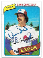 Dan Schatzeder Signed 1980 Topps Baseball Card - Montreal Expos