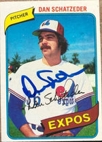 Dan Schatzeder Signed 1980 Topps Baseball Card - Montreal Expos