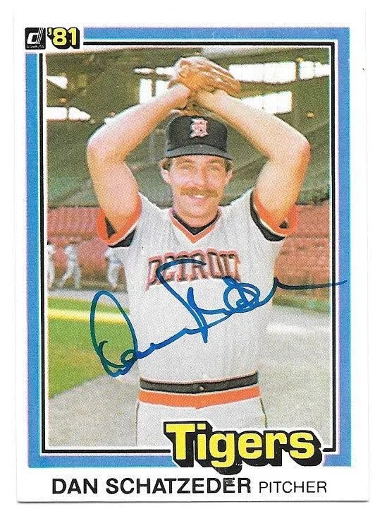 Dan Schatzeder Signed 1981 Donruss Baseball Card - Detroit Tigers