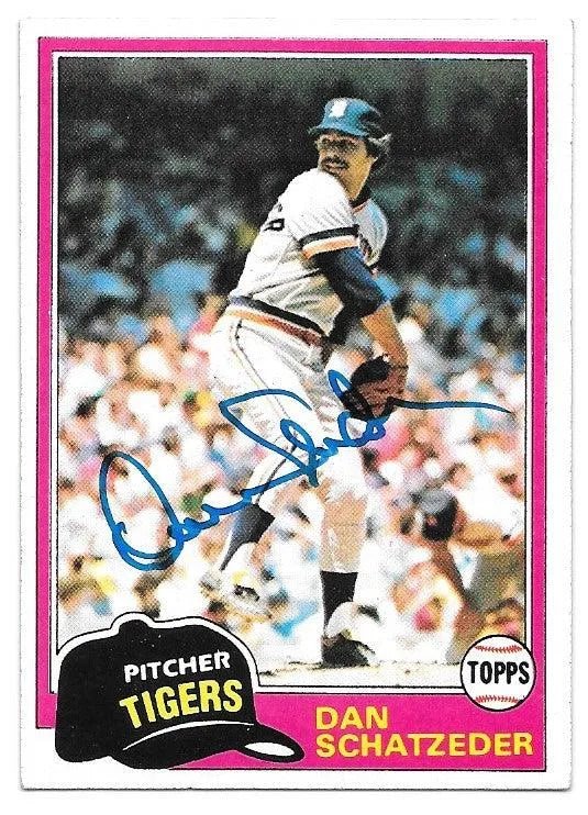 Dan Schatzeder Signed 1981 Topps Baseball Card - Detroit Tigers