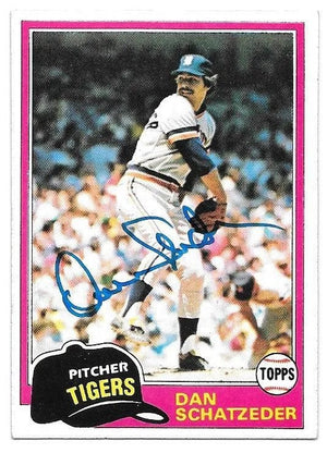 Dan Schatzeder Signed 1981 Topps Baseball Card - Detroit Tigers