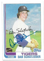 Dan Schatzeder Signed 1982 Topps Baseball Card - Detroit Tigers