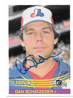 Dan Schatzeder Signed 1984 Donruss Baseball Card - Montreal Expos