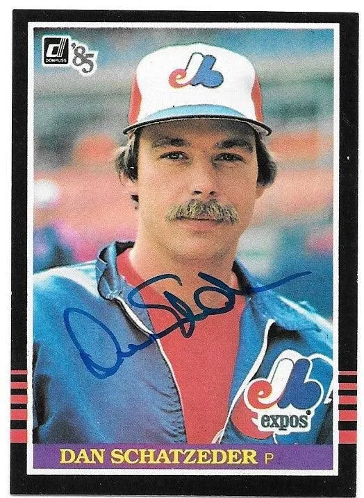 Dan Schatzeder Signed 1985 Donruss Baseball Card - Montreal Expos