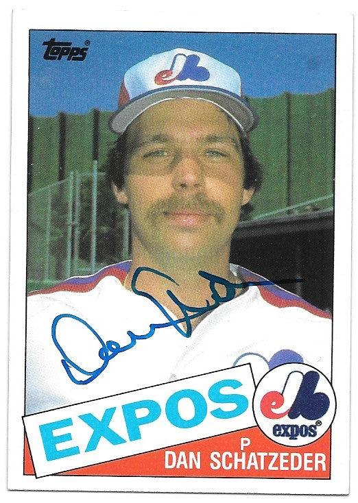 Dan Schatzeder Signed 1985 Topps Baseball Card - Montreal Expos - PastPros