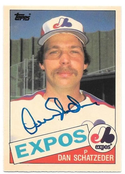 Dan Schatzeder Signed 1985 Topps Tiffany Baseball Card - Montreal Expos