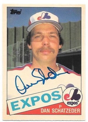 Dan Schatzeder Signed 1985 Topps Tiffany Baseball Card - Montreal Expos