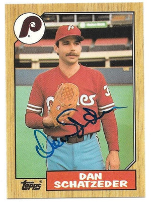 Dan Schatzeder Signed 1987 Topps Tiffany Baseball Card - Philadelphia Phillies - PastPros