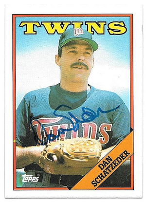Dan Schatzeder Signed 1988 Topps Baseball Card - Minnesota Twins - PastPros
