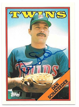 Dan Schatzeder Signed 1988 Topps Tiffany Baseball Card - Minnesota Twins - PastPros