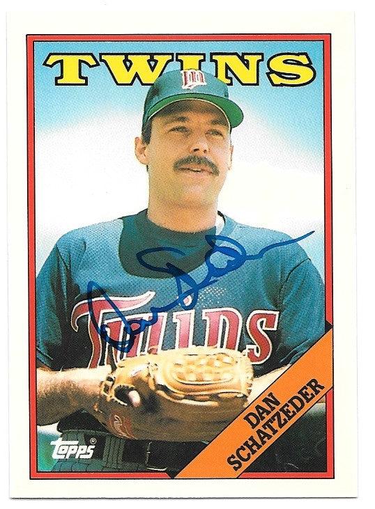 Dan Schatzeder Signed 1988 Topps Tiffany Baseball Card - Minnesota Twins - PastPros