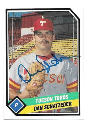 Dan Schatzeder Signed 1989 CMC Baseball Card - Tucson Toros