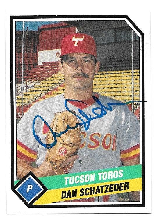 Dan Schatzeder Signed 1989 CMC Baseball Card - Tucson Toros - PastPros