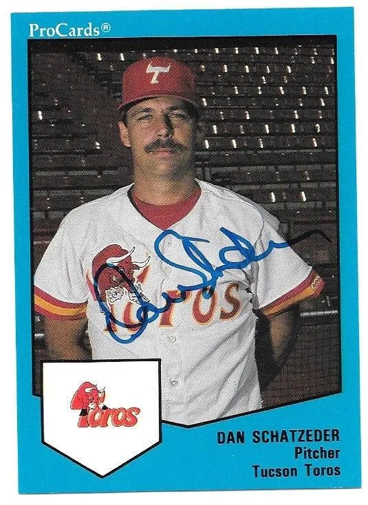 Dan Schatzeder Signed 1989 ProCards Baseball Card - Tucson Toros
